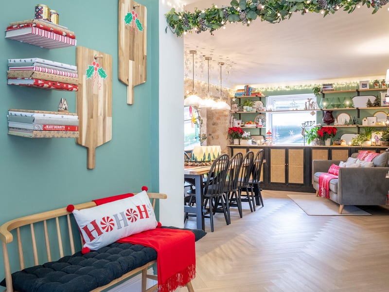 Scotland's Christmas Home of the Year, Santa's Snug, Alloa. Ann loves to mix old decorations with new festive ideas transforming trends into her own unique style