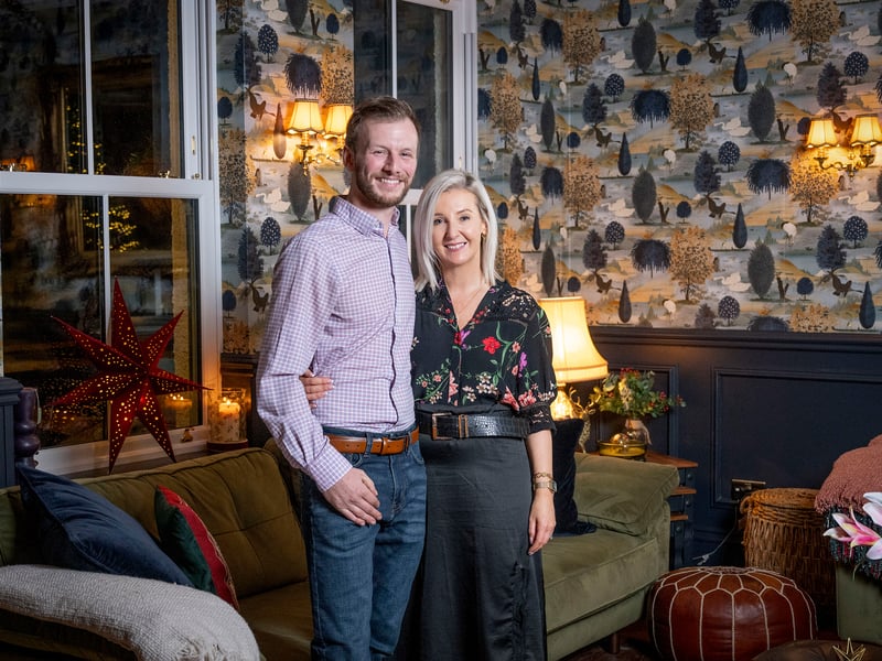 Scotland's Christmas Home of the Year Festive Farmhouse homeowners Mark and Angela, Lesmahagow