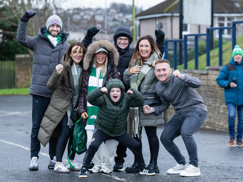Celtic fans during the Premier Sports Cup Final between Celtic and Rangers.