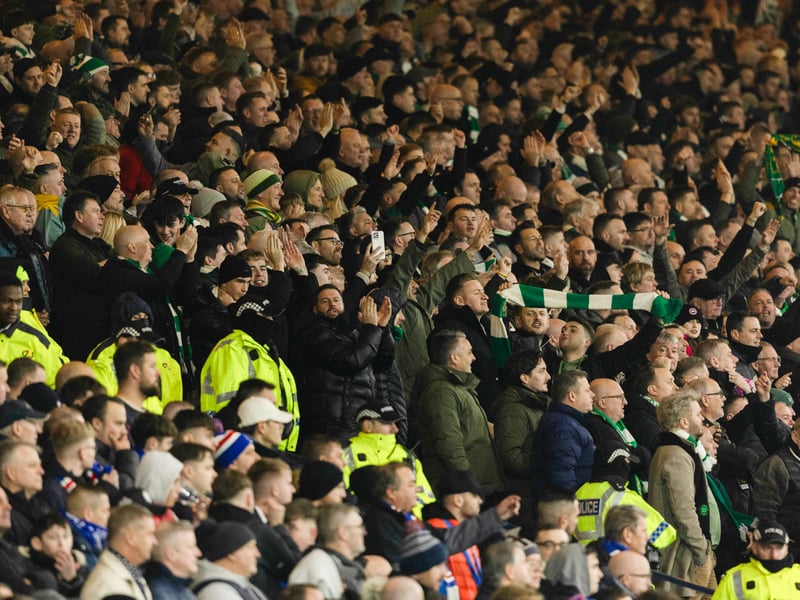 Celtic and Rangers fans take in an enthralling game at Hampden Park.