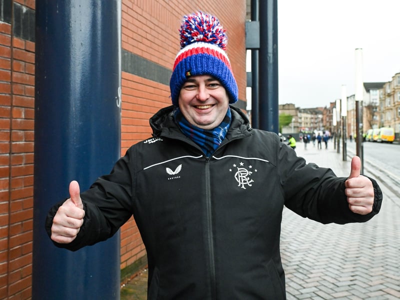 Rangers fans outside the ground before the Premier Sports Cup Final.