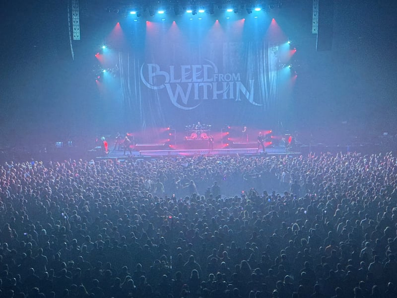 Thousands turned up early to check out Bleed From Within, who inspired several huge circle pits to open up on the floor.