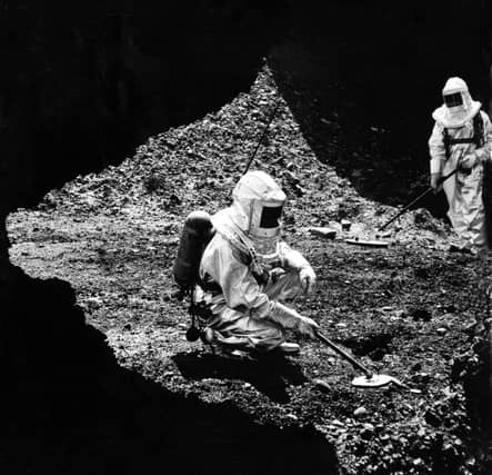 This moon-style setting is at an ash tip at Thornhill Lees in July 1969.