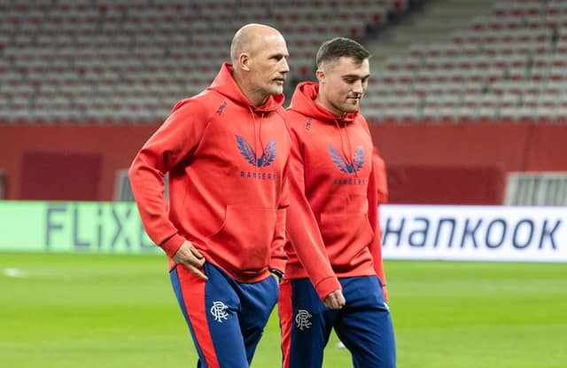 Philippe Clement is sweating over the fitness over a number of first-team players for this Saturday's game against Dundee at Ibrox. Cr: SNS Group.