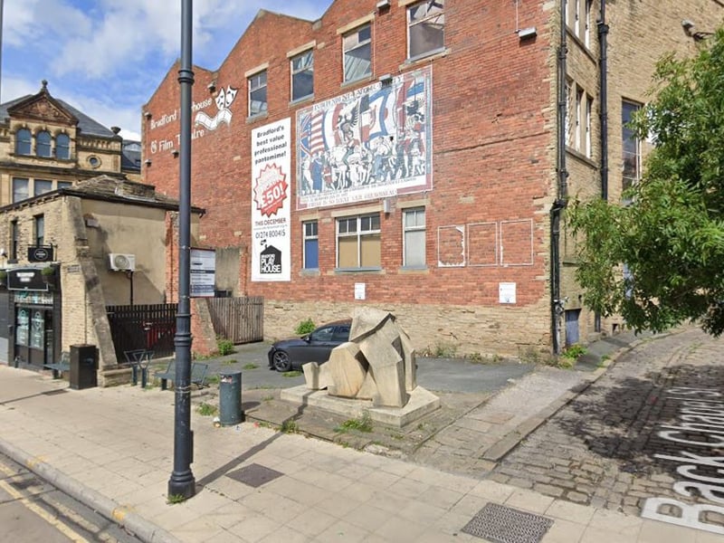 This hand painted mural by Leeds Road and Back Chapel Street marks the founding of the Independent Labour Party - a precursor to the modern Labour Party - in Bradford in 1893. The party was established as the product of a Victorian strike by local mill workers, with communweal being summarised as 'the happiness, health and safety of all the people of a community or nation'.