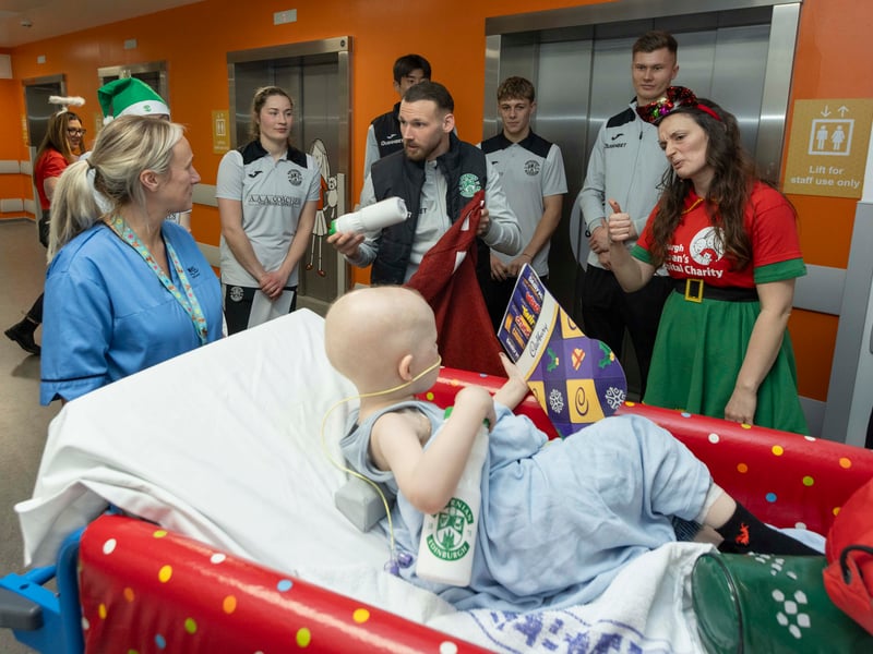 Martin Boyle plays Santa, supported by some familiar looking 'elves' from both the men's and women's team.