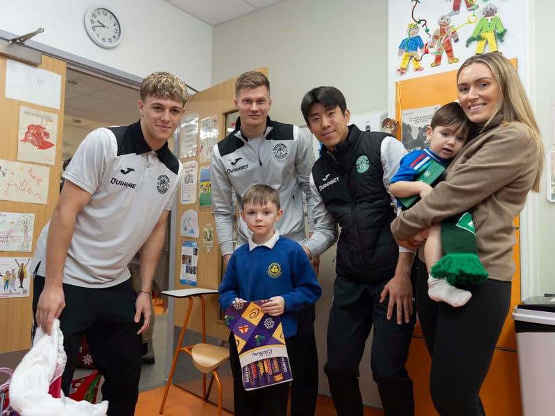 Making memories - Rudi Molotnikov, Max Boruc and Hyeokyu Kwon were among the players handing out gifts and spending time with families.