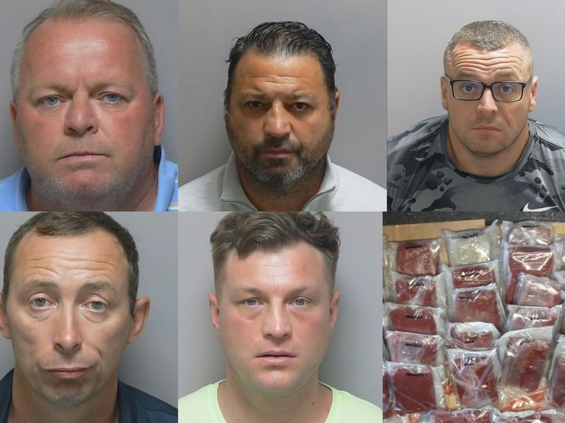 Seven members of a drug gang operating in Portsmouth, Southampton, and Weston-Super-Mare have been sentenced to more than 57 years in prison.