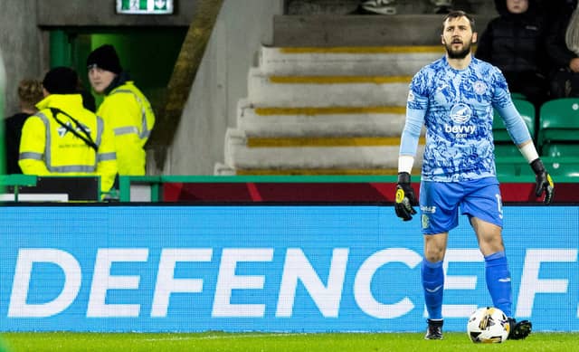 Could do nothing about the Hearts equaliser. Had to be alive to home side’s threat on the counter, despite being far from the most natural sweeper keeper.