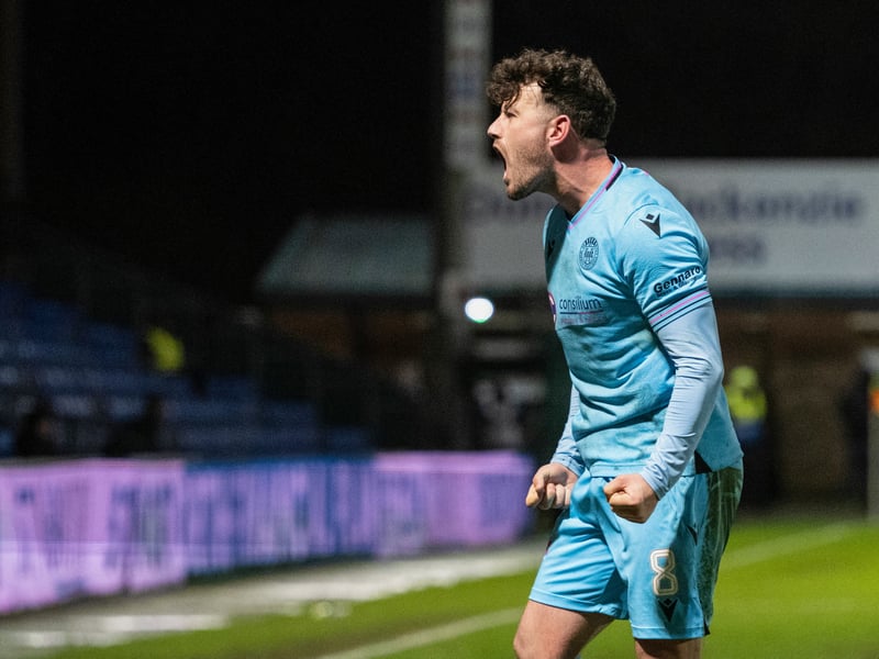 The second Buddie in this week's XI is, of course, their matchwinner against Ross County. Scored of their dramatic 89th-minute winner against the Staggies, the Northern Irish midfielder was ranked at 8.3 for his performance. He created three chances, won all bar one of his tackles and made four recoveries.