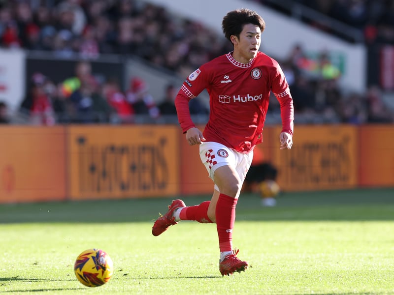 The Japan under-23 international clearly made a good impression on some members of the Fratton faithful during the Robins' recent defeat at Fratton Park. The forward has two goals and one assist so far during his maiden season in English football.
