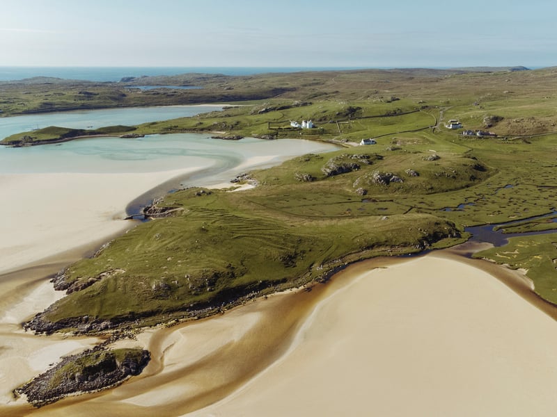 The Writer's House sits by the Uig Sands, where the shifting light makes for every-changing views of one of the finest spots in the Outer Hebrides