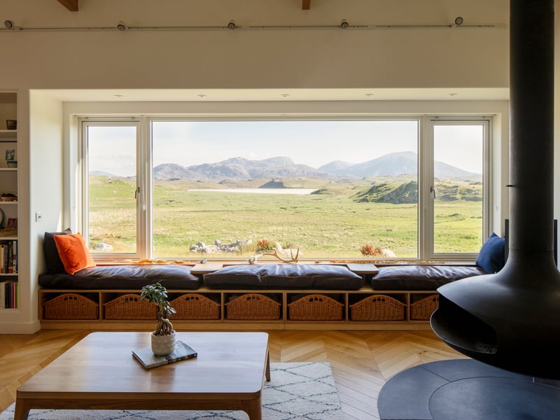 The Writer's House was built by muesli magnate Nicholas Barnard, who owns the Rude Health foods brand. He purchased the site in 2013 for £70,000, when it was de-crofted to make room for the holiday home.