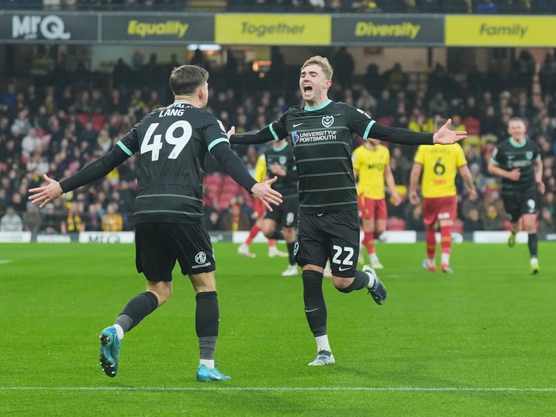 Zak Swanson was Pompey's man of the match at Watford