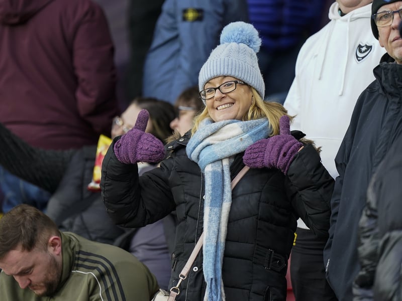 Pompey fans were in full voice as they backed their side in the Championship clash with Watford on Boxing Day.