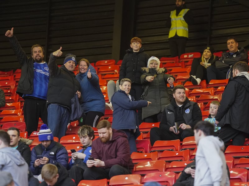 Pompey fans were in full voice as they backed their side in the Championship clash with Watford on Boxing Day.