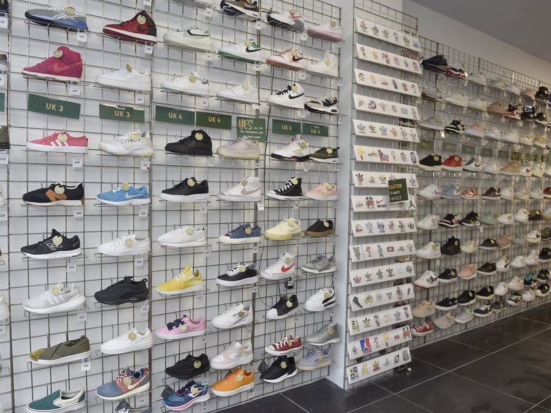 All shoes are purchased second hand and then hand-cleaned inside and out. Picture: Sarah Standing (241224-7953)