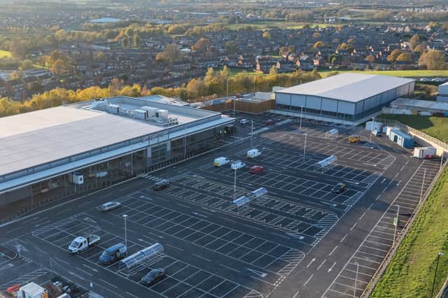 Work is now complete on a new £20million retail park on the site of the former Houghton Colliery. A new Tesco store, Home Bargains branch, petrol station and 300-bay car park have been created on the site of the colliery, which closed more than 40 years ago in 1981 in a bitter blow to the community.
More than 100 jobs are expected to be supported by the new retail park when it is fully open in 2025.
Developed by North East regeneration specialists Hellens Group, the main contractor, Robertson, started work 15 months ago
