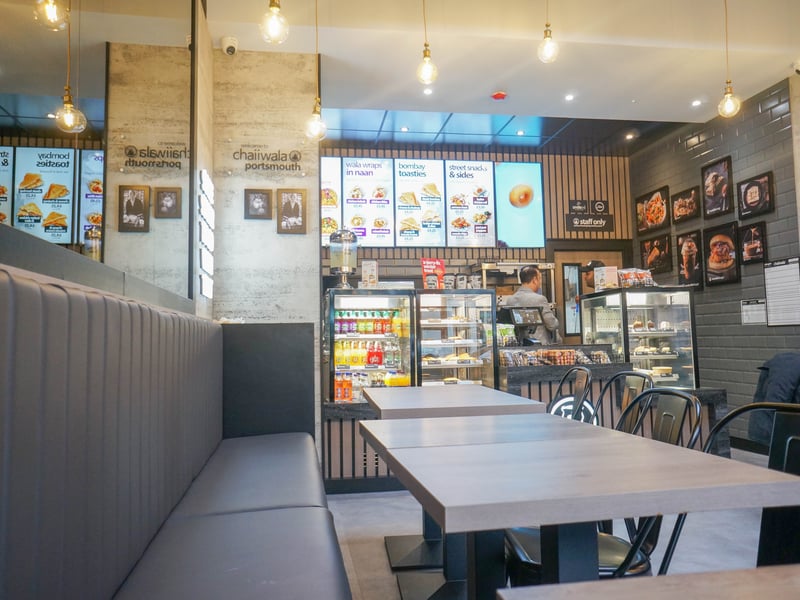 The café specialises in tea and Indian street food