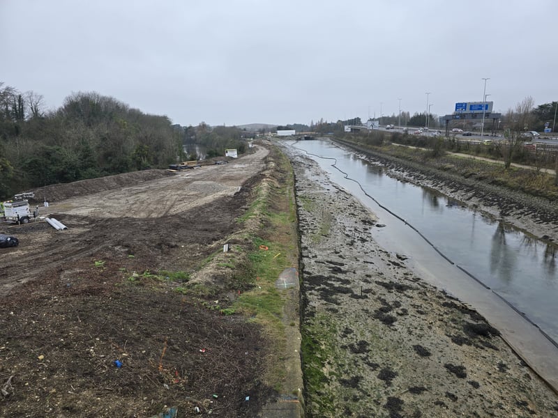 The view towards the Portsbridge Roundabout