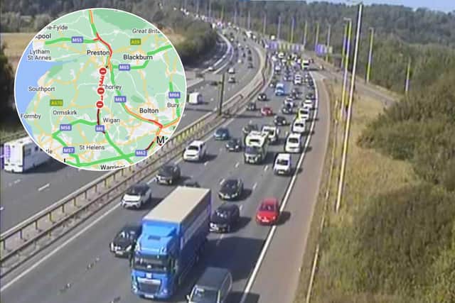 There were long delays after a serious crash closed the M6 in both directions between Leyland and Standish.
The collision occurred between junctions 27 (Shevington) and 28 (Leyland) at around 2pm on Friday. The motorway was subsequently closed in both directions while emergency services worked at the scene.