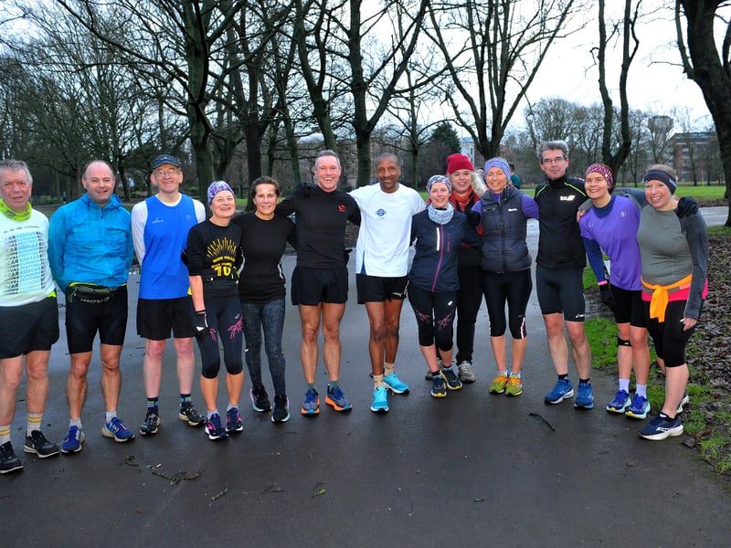 Valley Striders team gets ready to take on the muddy run