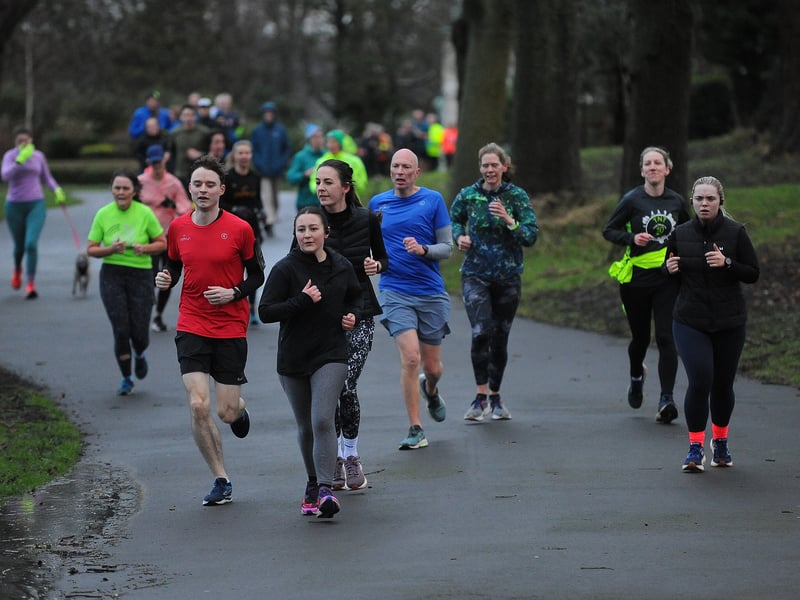 Runners take on the route