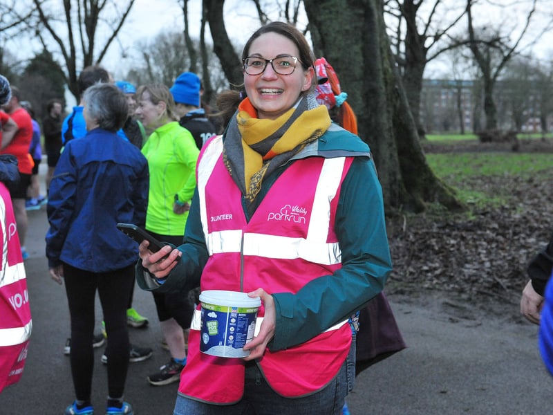 Hannah Metheringham showed amazing commitment by coming straight from her nightshift at the LGI to do her 100th volunteer shift on the New Years Day run