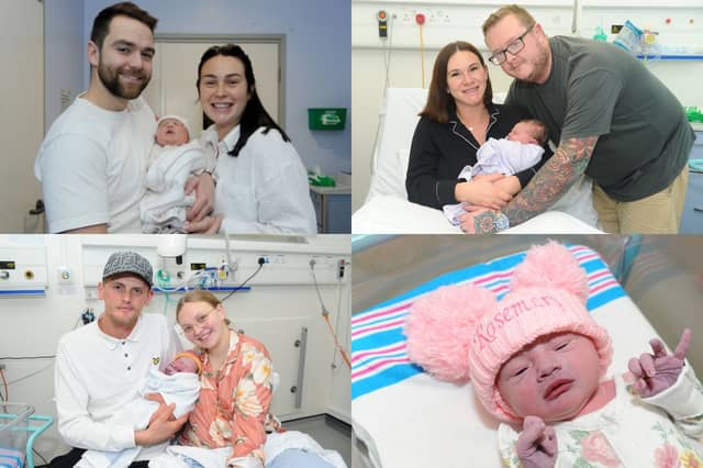 Three babies were delivered on New Year's Day at Queen Alexandra Hospital in Cosham.