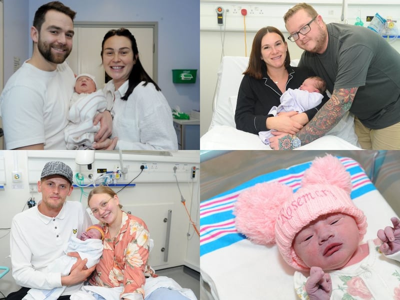 Three babies were delivered on New Year's Day at Queen Alexandra Hospital in Cosham.