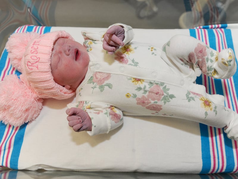 Mother, Megan Restarick, had been in hospital since December 30 before being induced on New Years Day and welcoming Rosemary to world.

Picture: Sarah Standing (010125-1116)