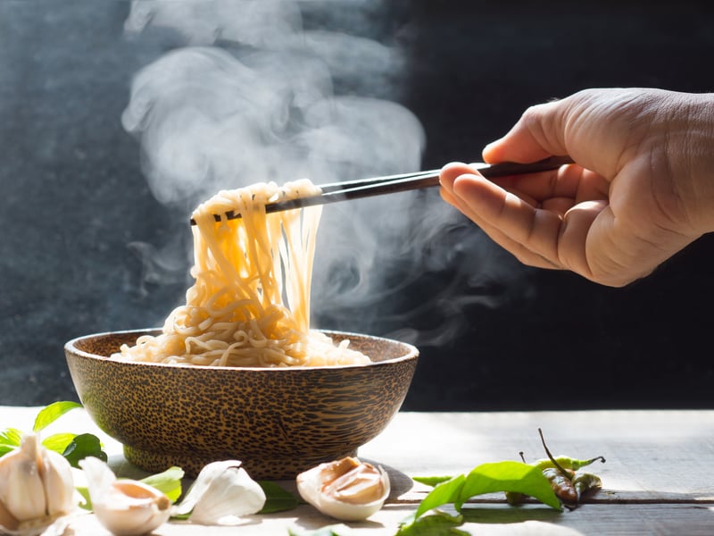 A bowl of noodles is a yummy and easy to whip up meal for any time of the day. But most importantly, they are incredibly hot when first served and very filling.