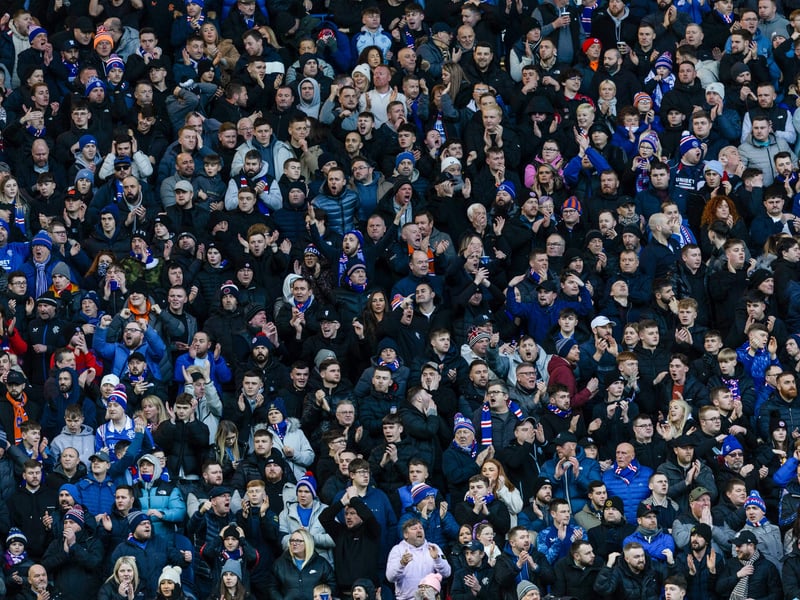 Fans enjoy the win over rivals Celtic.