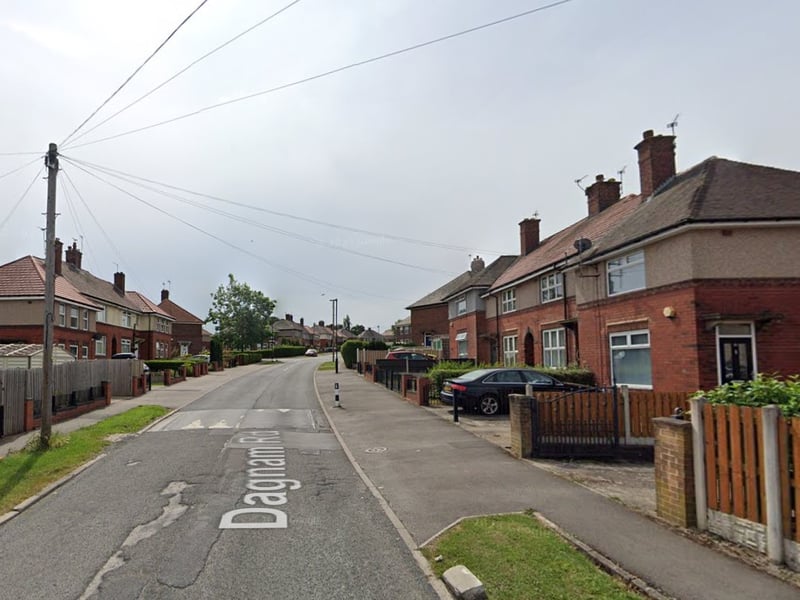 The joint sixth-highest number of reports of antisocial behaviour in Sheffield between January and October 2024 were made in connection with incidents that took place on or near Dagnam Road, Arbourthorne, with 27