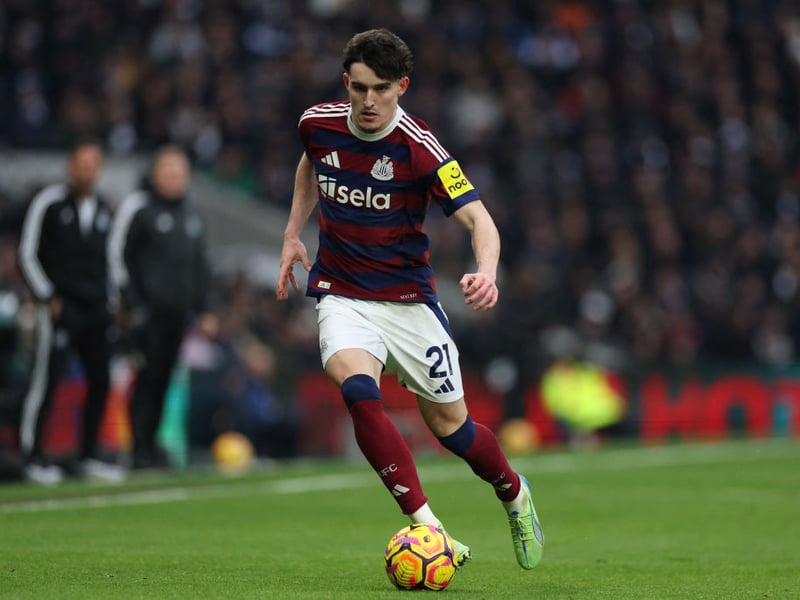 The 22-year-old has starred at left-back of late in Lewis Hall's absence but it is at right-back where Newcastle see his long-term future. 