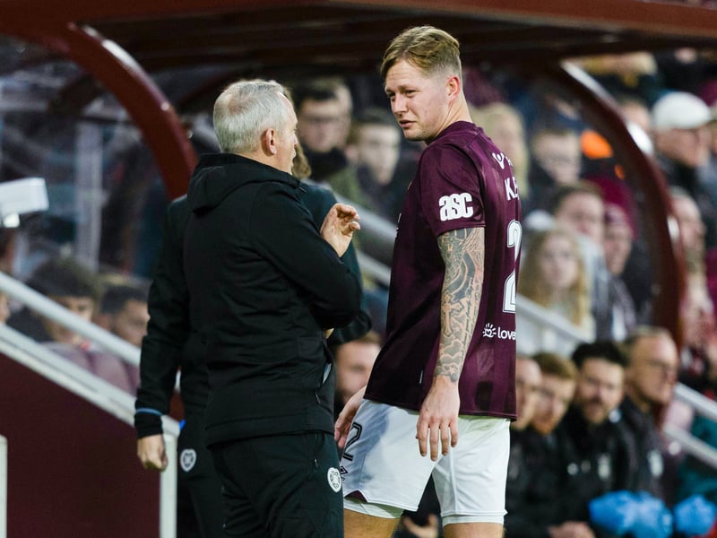 The Hearts centre-back suffered a significant quad injury in December that has saw him miss the last two months. Won't be ready for Sunday's Edinburgh derby against Hibs.