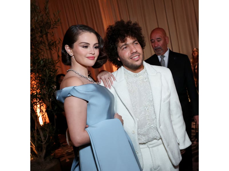 Selena Gomez is a former child star who trod the well-worn path to a pop career. She would be very successful for her artistic achievements alone, but her Rare Beauty make-up company, founded in 2020, exploded in popularity and is now worth about $1.4bn, according to Celebritynetworth.com. It's thought she owns 51% of the brand. Benny Blanco is a singer and, most famously, a producer and songwriter who has been behind a string of big hits for Ed Sheeran, Robbie Williams, Rihanna and more. His fortune is estimated at $50bn   