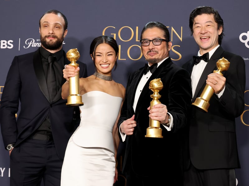 Televison series Shogun won big, with three acting awards - Anna Sawai won 'Best Performance by a Female Actor in a Television Series - Drama', Hiroyuki Sanada took home 'Best Performance by a Male Actor in a Television Series - Drama' and Tadanobu Asano completed the hat-trick winning 'Best Supporting Performance in a Series, Limited Series, Anthology Series, or Motion Picture Made for Television'.