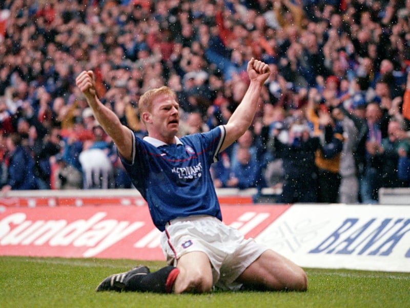 The German midfielder netted three goals in the 6-1 rout of Dundee at Ibrox on February 20, 1999.