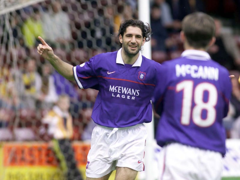 Injury hampered his time at Ibrox but the Argentine striker managed to join the hat-trick club in a 5-1 win over Motherwell on May 15, 1999 with one of the goals coming via the penalty spot.