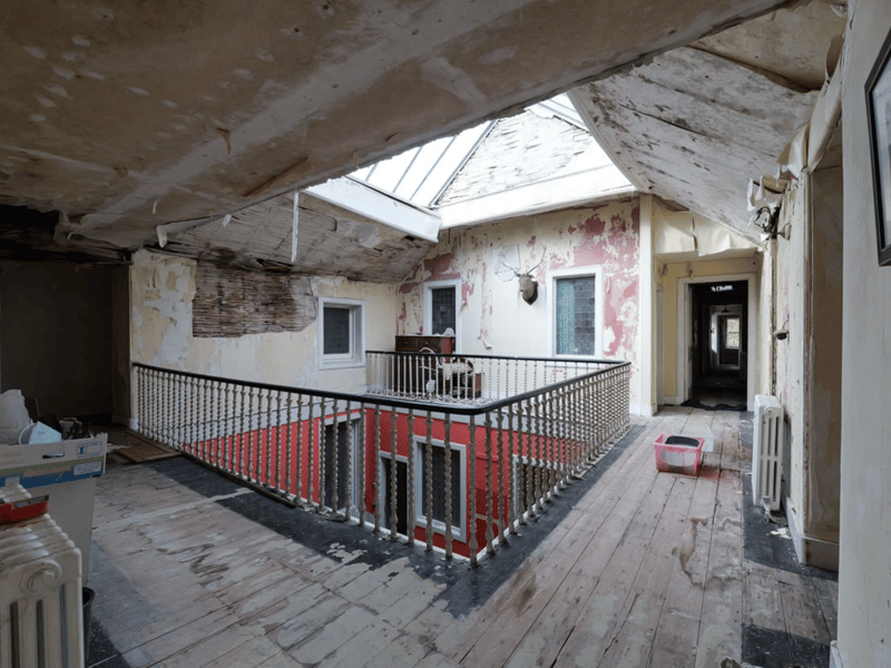 Agents said the property was 'not for the faint hearted' given the work required.