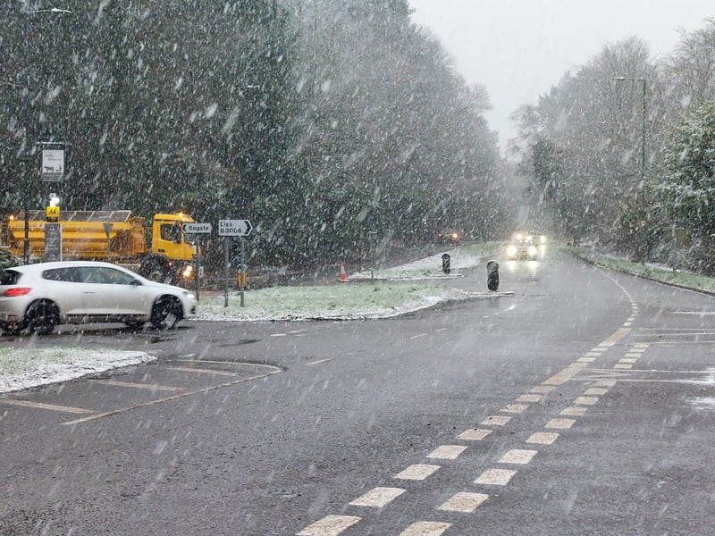 The forecast shows that temperatures are expected to reach lows of two degrees in Portsmouth today and up to minus four degrees further inland across the county where snow is more likely to fall,
