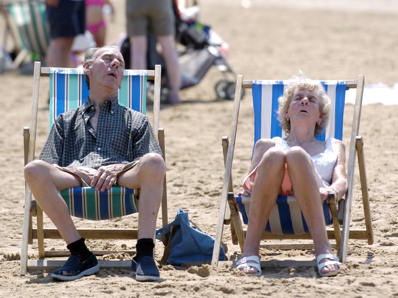 Temperatures soar on Blackpool beach
