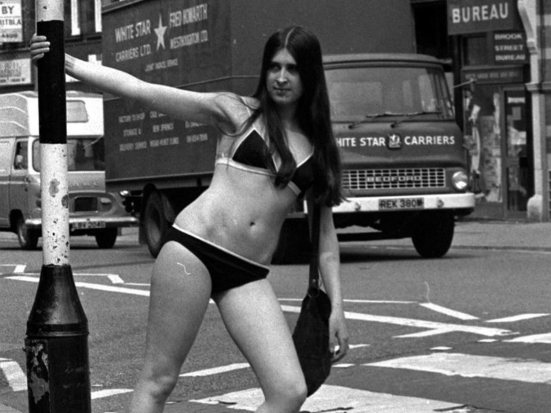 Making the most of the hot weather in Preston Town Centre in 1976
