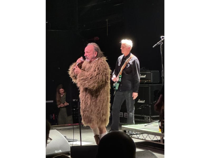 David Yow took to the stage wearing a big furry jacket.