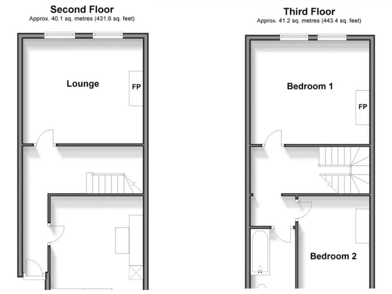 This two bedroom flat is arranged over two floors and is being sold for £175,000. There is no forward chain.