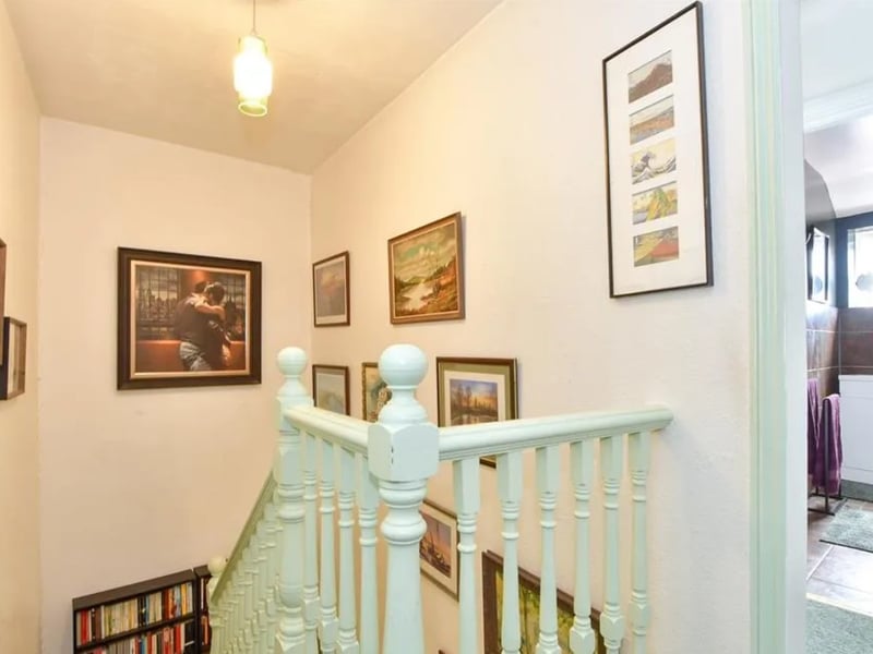 This home comes with two bedrooms, one bathroom and one reception room. 
