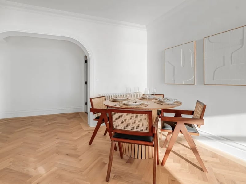 The listing says: "This impressive apartment has 1367 sq ft of living space with two bedrooms, one with en-suite shower room, a feature bathroom, guest cloakroom, open plan living room leading to a fitted kitchen and utility room."