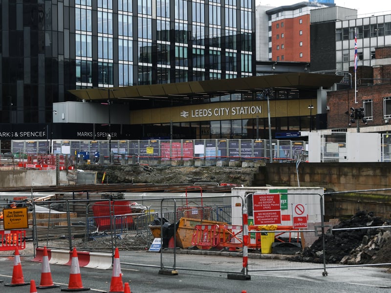 Still to come: Aiming to significantly improve the station’s main entrance and surrounding area, the £46.1 million redesign to the front of Leeds City Station is well underway and is projected to be fully completed by early 2026.
