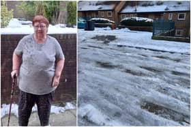 Sue Underhay is cross the council’s private contractor Amey treats pavements on Ecclesall Road but doesn’t do their estate at Carpenter Gardens, Intake.
